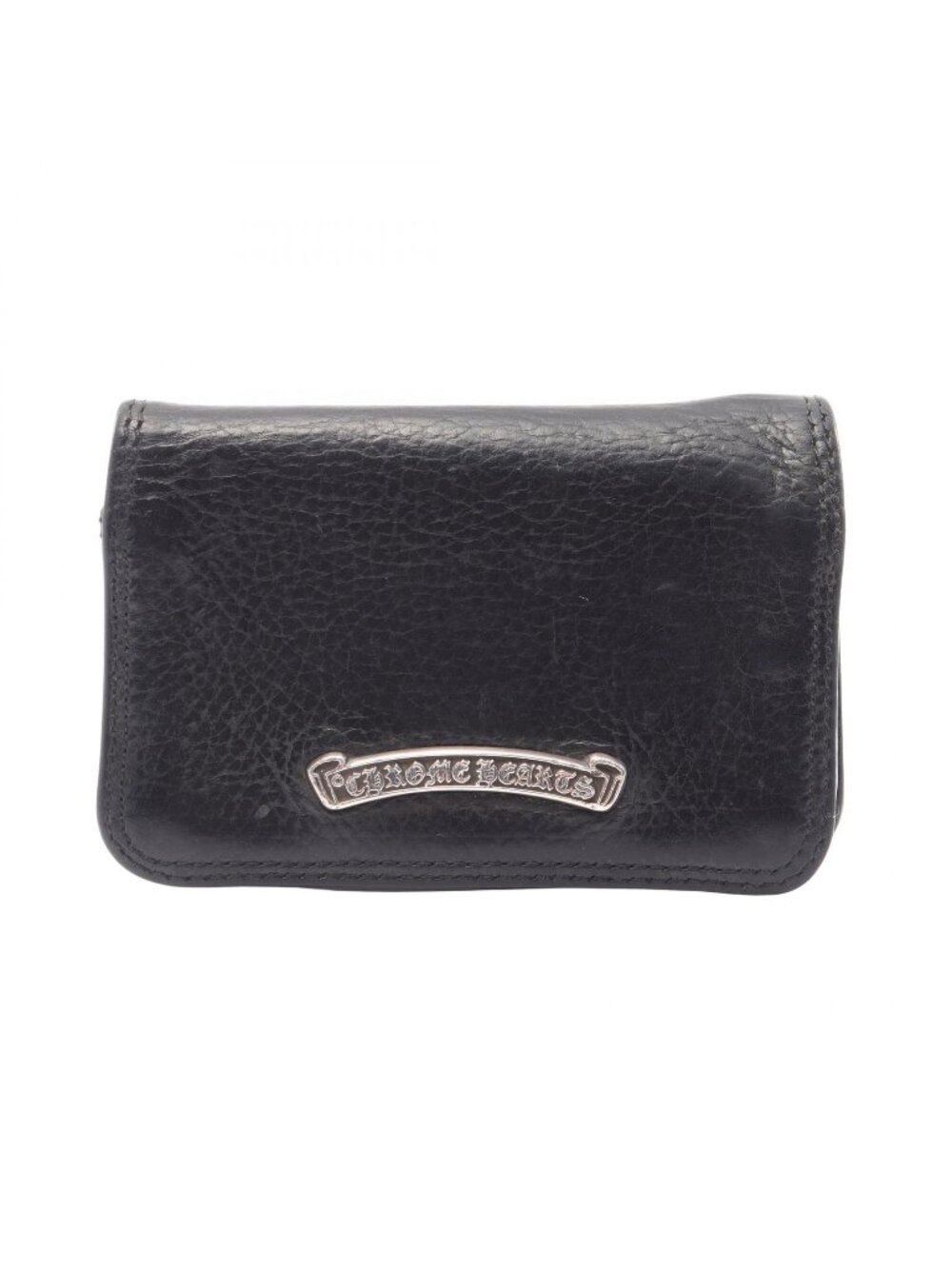 Chrome Hearts Card Case 2 Scroll Label Leather